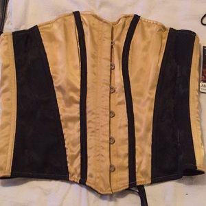 Black and gold corset